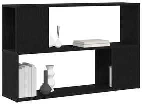 Estante de Livros vidaXL Carvalho Preto 100x24x63 cm Madeira Compósita