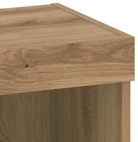 Armários de parede vidaXL com luzes LED 2 pcs Carvalho artesanal 40x30