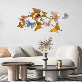 Acessório de Parede Decorativo Borboletas – Multicolor – 105 x 8 x 57