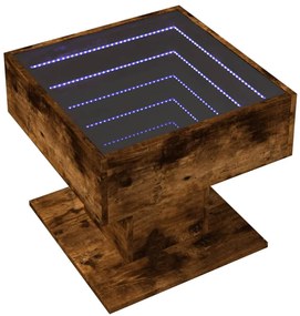 Mesa de centro c/ LEDs 50x50x45 madeira processada