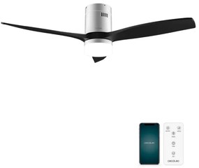 Ventoinha de teto EnergySilence Aero 5600 Aqua IronBlack Connected de 40 W e 52’’ com controlo remoto, controlo por Wi-Fi