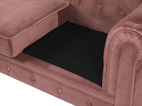 Conjunto de sofás com 4 lugares em veludo rosa CHESTERFIELD Beliani