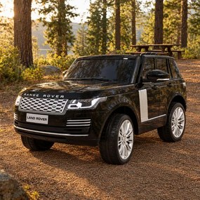 Carro elétrico para Crianças 2 Lugares Range Rover HSE 2x12V 4x4 Rodas Espuma EVA, assento couro ecológico Preto