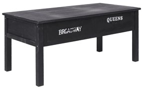 Mesa de centro 100x50x45 cm madeira preto