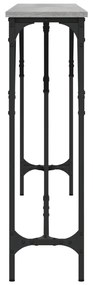 Mesa consola 180x23x75 cm derivados de madeira cinzento sonoma
