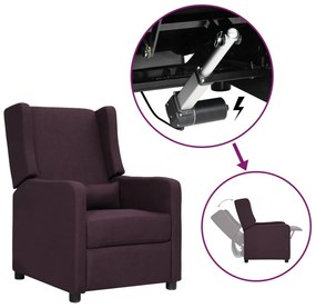 vidaXL Poltrona elevatória tecido roxo