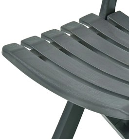 Cadeiras de jardim dobráveis 2 pcs plástico verde