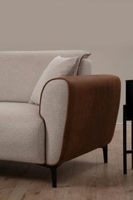 Sofá-Cama de Canto Aren – Bege e Canela – 150 x 260 cm