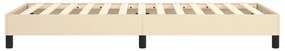 Estrutura de cama sem colchão 90x190 cm tecido creme