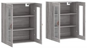 Móveis de parede 2 pcs derivados de madeira cinzento sonoma