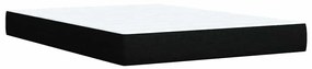 Cama com molas/colchão 140x190 cm tecido preto
