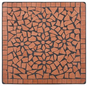 3 pcs conjunto bistro em mosaico azulejos de cerâmica terracota