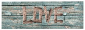 Tapete de cozinha lavável com design Love 60x300 cm