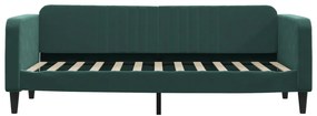 Sofá-cama 80x200 cm veludo verde-escuro