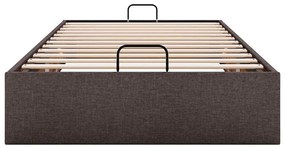 Estrutura de cama otomana sem colchão 90x190 cm castanho escuro