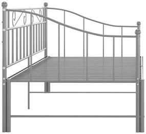 Estrutura sofá-cama de puxar 90x200 cm metal cinzento