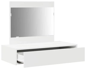 Mesa de Maquiagem Suspensa Branca 83x40x70 cm