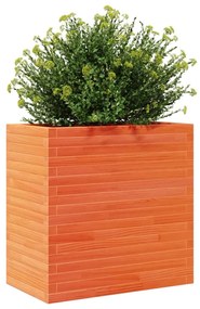 Vaso/floreira de jardim 70x40x68,5cm pinho maciço castanho mel