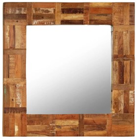 246417 vidaXL Espelho de parede em madeira recuperada maciça 60x60 cm