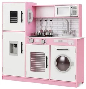 Conjunto de brinquedos de cozinha com forno e máquina de lavar para crianças a partir de 3 anos - Branco