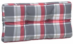 Almofadões para móveis de paletes 5 pcs tecido xadrez vermelho