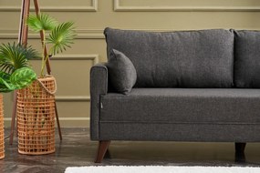 Sofá de 2 Lugares Bella – Antracite – 177 x 85 x 81 cm
