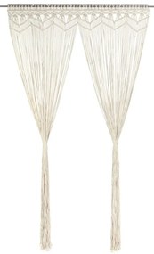 Cortina em macramé 140x240 cm algodão