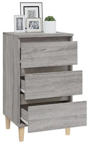 Mesa de cabeceira 40x35x70 cm derivados madeira cinza sonoma