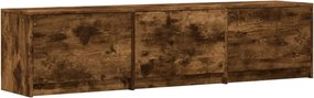 vidaXL Gabinete para TV com led Carvalho Defumado 165 x 34 x 40 cm