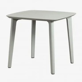 Mesa De Jardim Quadrada 85x85 Cm Em Polipropileno Scand Verde Cáqui - Sklum