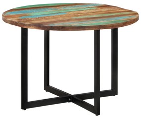 vidaXL Mesa de jantar 110x75 cm madeira recuperada maciça