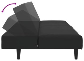 2 pcs conjunto de sofás veludo preto