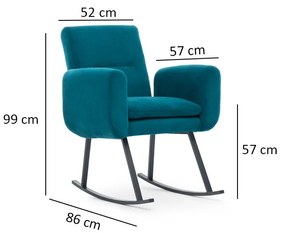 Cadeira de Balanço Kono – Verde Petróleo – 86x50x50x48 cm