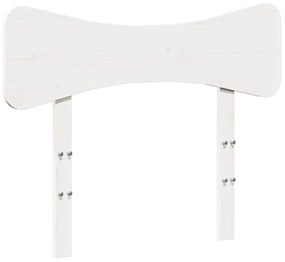Cama sem colchão 90x200 cm madeira de pinho maciça branco
