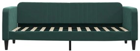 Sofá-cama com colchão 80x200 cm veludo verde-escuro