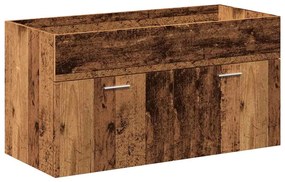 4 pcs conj. móveis casa banho derivados madeira madeira velha