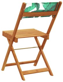 Cadeiras de jardim dobráveis 6 pcs tecido/madeira maciça verde