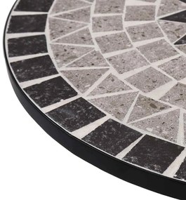 Mesa bistrô em mosaico 60 cm cerâmica cinzento