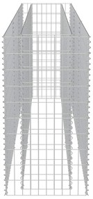 Canteiro elevado/cesto gabião 270x50x100 cm aço galvanizado