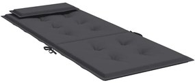 Almofadões p/ cadeira encosto alto 4pcs tecido oxford antracite