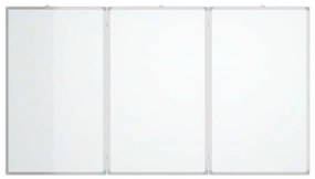 Quadro branco magnético dobrável 120x100x1,7 cm alumínio