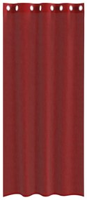 Cortinas de voile com ilhós 2 pcs vermelho tinto