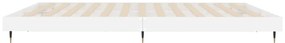 Estrutura de cama 160x200 cm derivados madeira branco brilhante