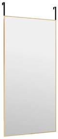 Espelho para porta 50x100 cm vidro e alumínio dourado