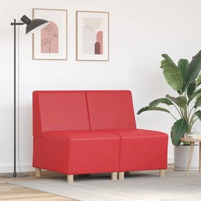 vidaXL Cadeiras de Sofá 2 pcs Vermelho 55 x 74 x 82 cm Couro sintético
