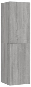 Móveis p/ TV de parede 2 pcs 30,5x30x110 cm cinzento sonoma