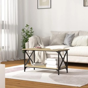 Mesa de centro 80x45x45 cm deriv. madeira/ferro carvalho sonoma
