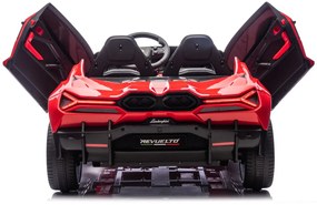 Carro elétrico para Crianças 2 Lugares Lamborghini Revuelto XL STRONG 24V, Rodas AR bombeado, Assento Couro ecológico Vermelho