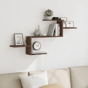 vidaXL Prateleira parede 104x15x49 cm deriv. madeira carvalho castanho