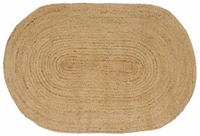 vidaXL Tapetes de área Oval Natural 205 x 305 cm Juta